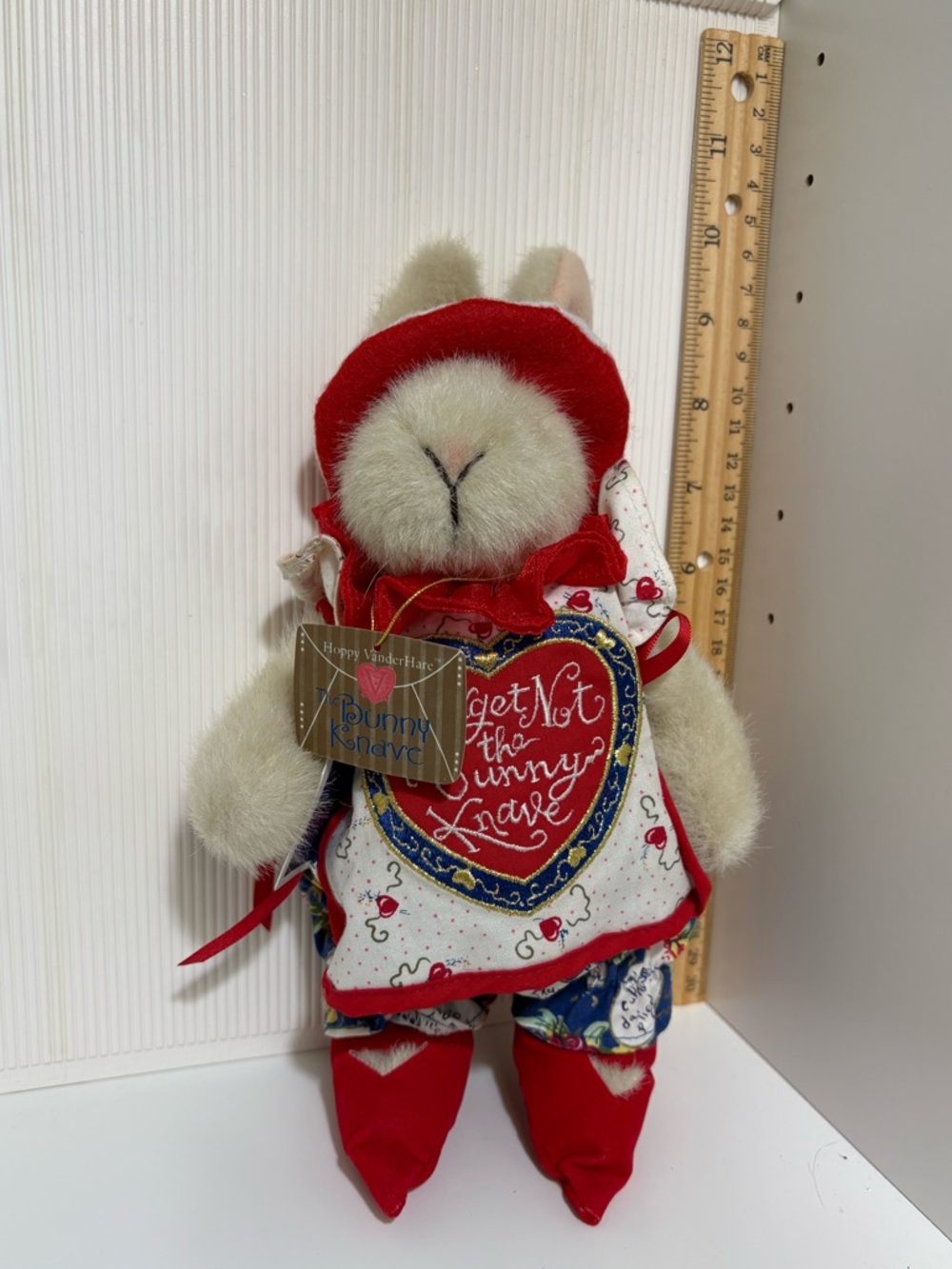 Vintage Hoppy Vanderhare The Bunny Knave in Red Heart Apron Plush